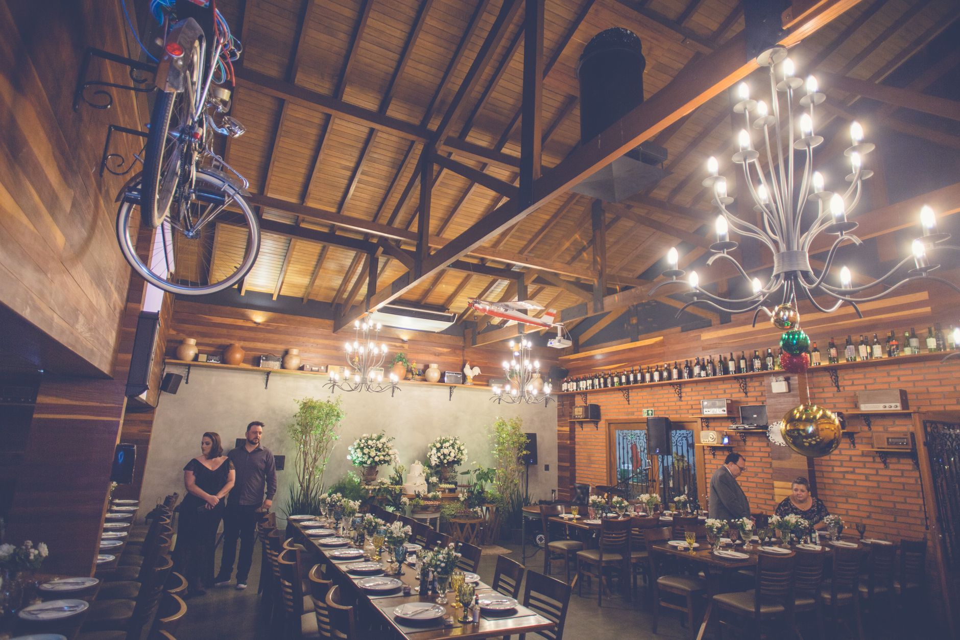 warm interior view of a event venue with sound system
