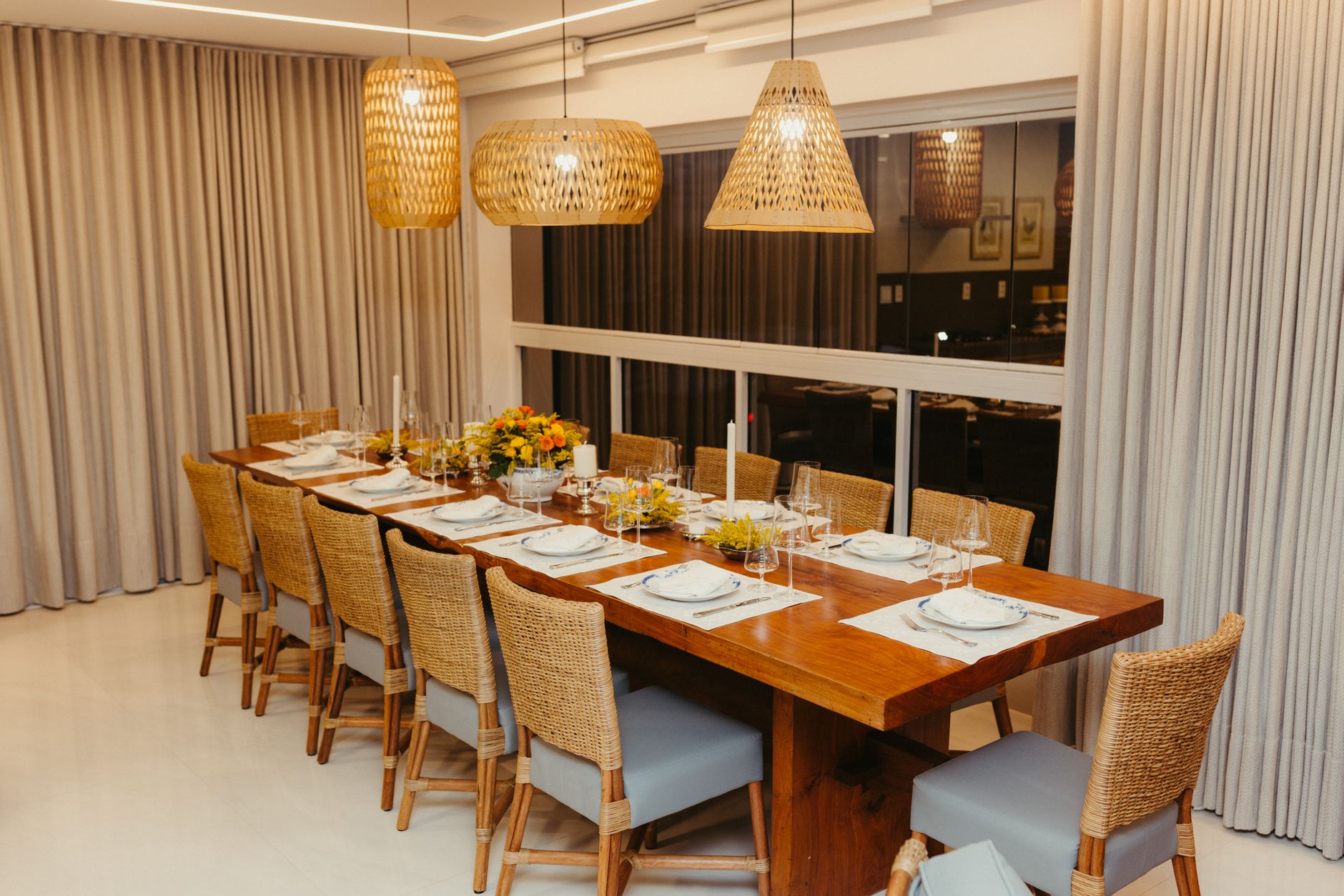 A beautifully set table for a small celebration showcasing minimalist and elegan