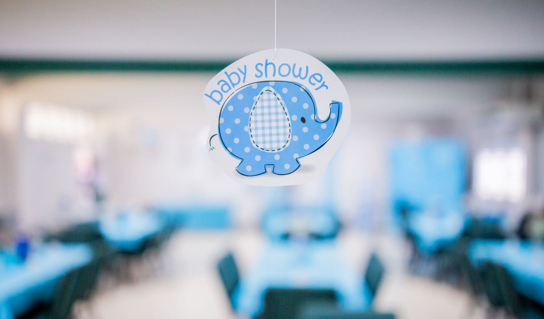 intimate baby shower setup in a cozy venue