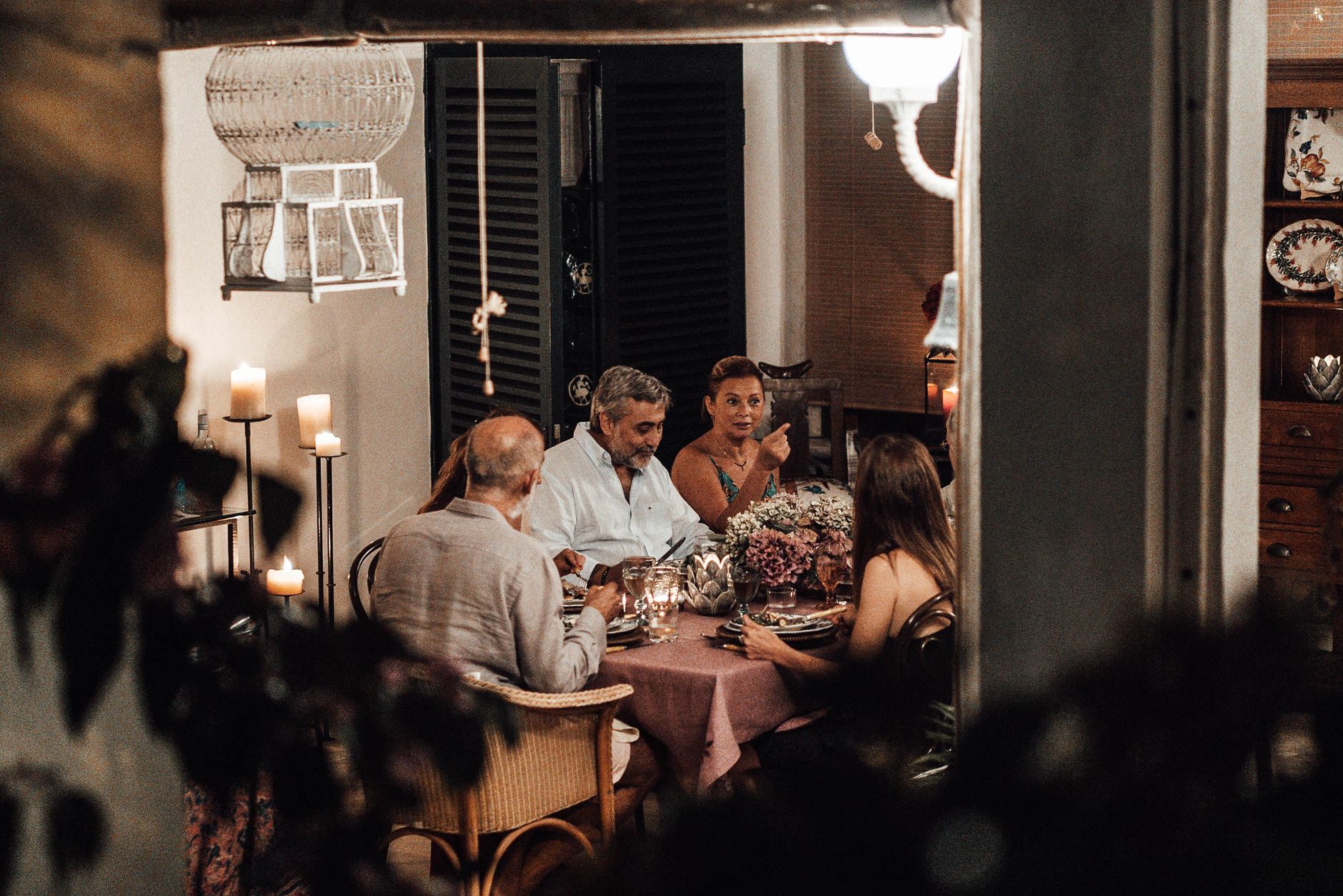 intimate celebration atmosphere with family